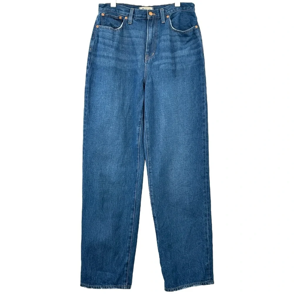 Madewell Baggy Straight Jeans in Dark Worn Indigo Wash sz 29 - Picture 3 of 13